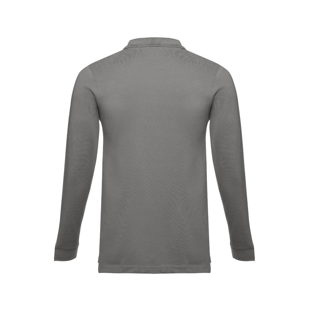 THC BERN II. Polo à manches longues en coton cardé pour hommes