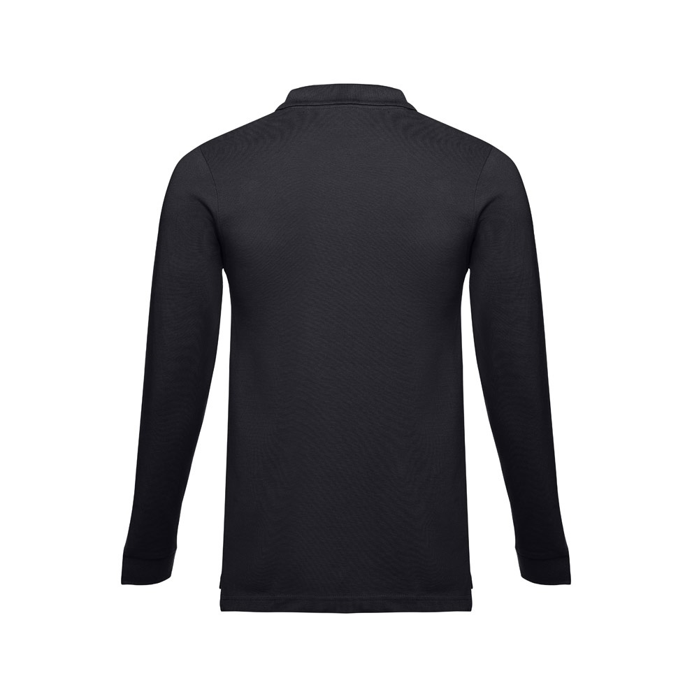 THC BERN II. Polo à manches longues en coton cardé pour hommes