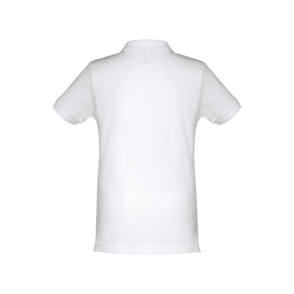 THC ADAM KIDS WH II. Polo à manches courtes pour enfants (unisexe). Couleur blanche