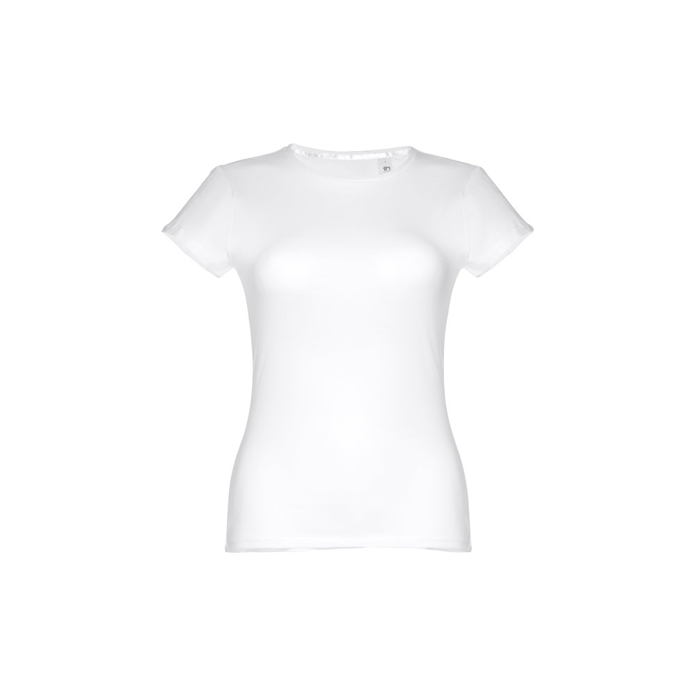 THC SOFIA WH. T-shirt cintada para senhora em algodão. Cor branca
