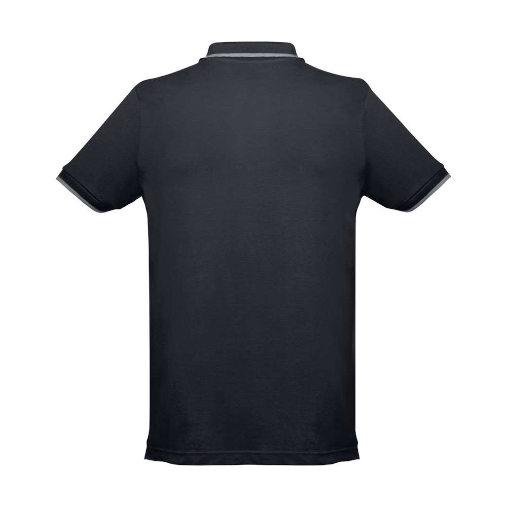 THC ROME. Polo bicolore en coton pour hommes