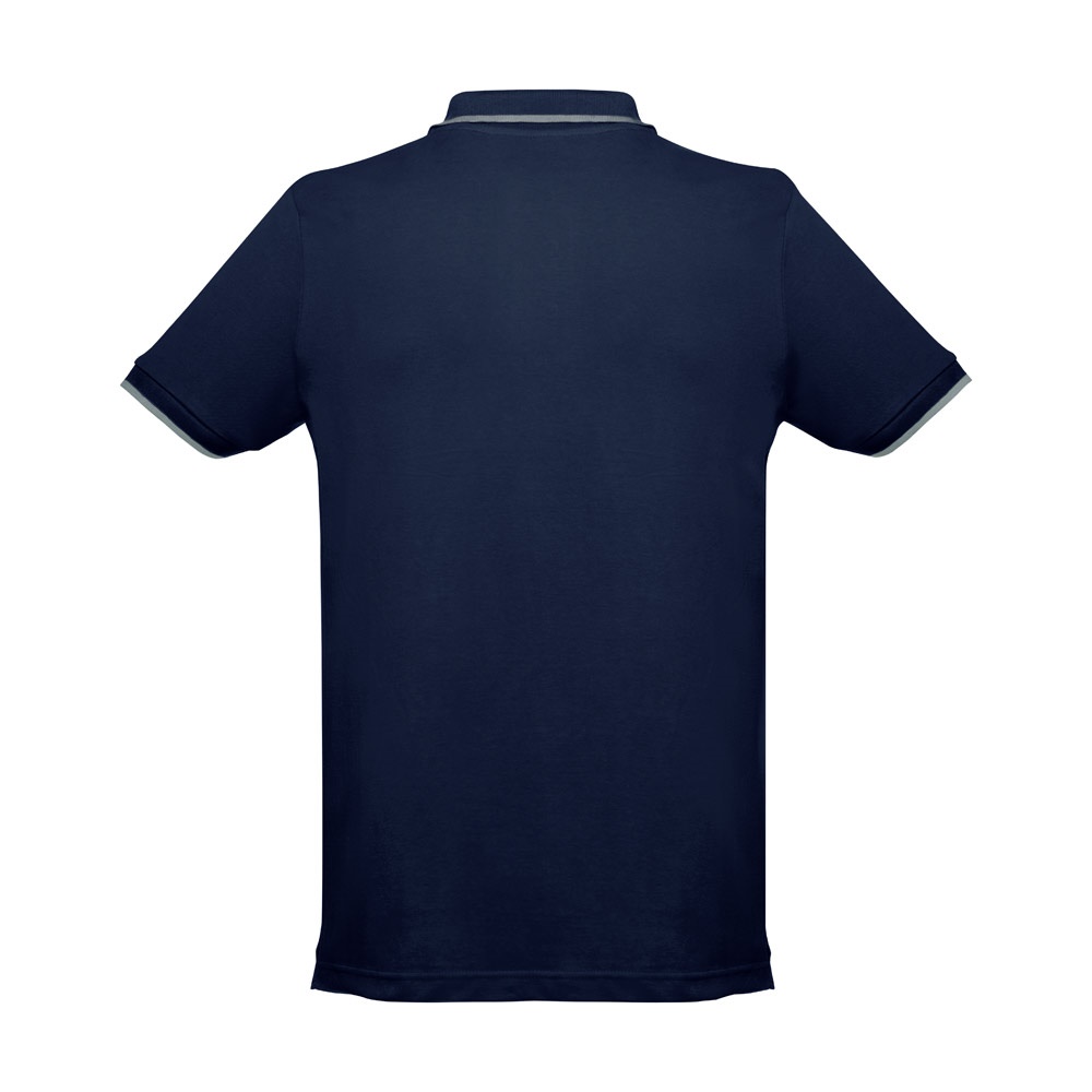 THC ROME. Polo bicolore en coton pour hommes