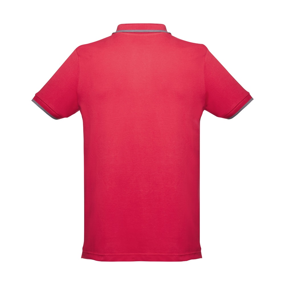 THC ROME. Polo bicolore en coton pour hommes