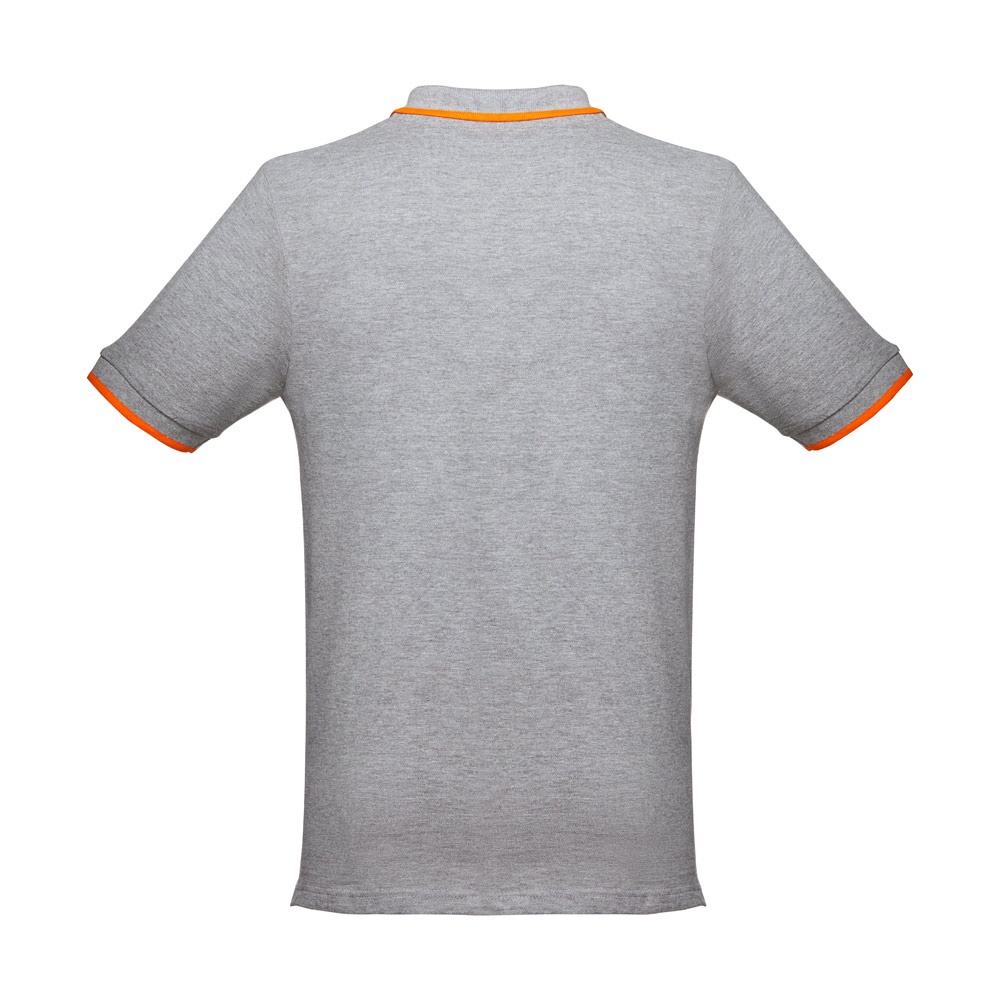 THC ROME. Polo bicolore en coton pour hommes