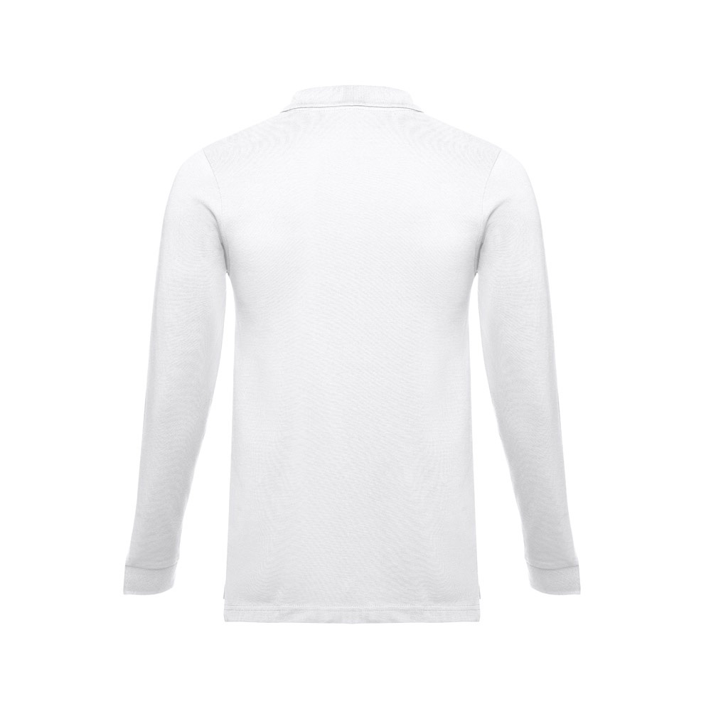 THC BERN WH. Polo en coton à manches longues pour hommes
