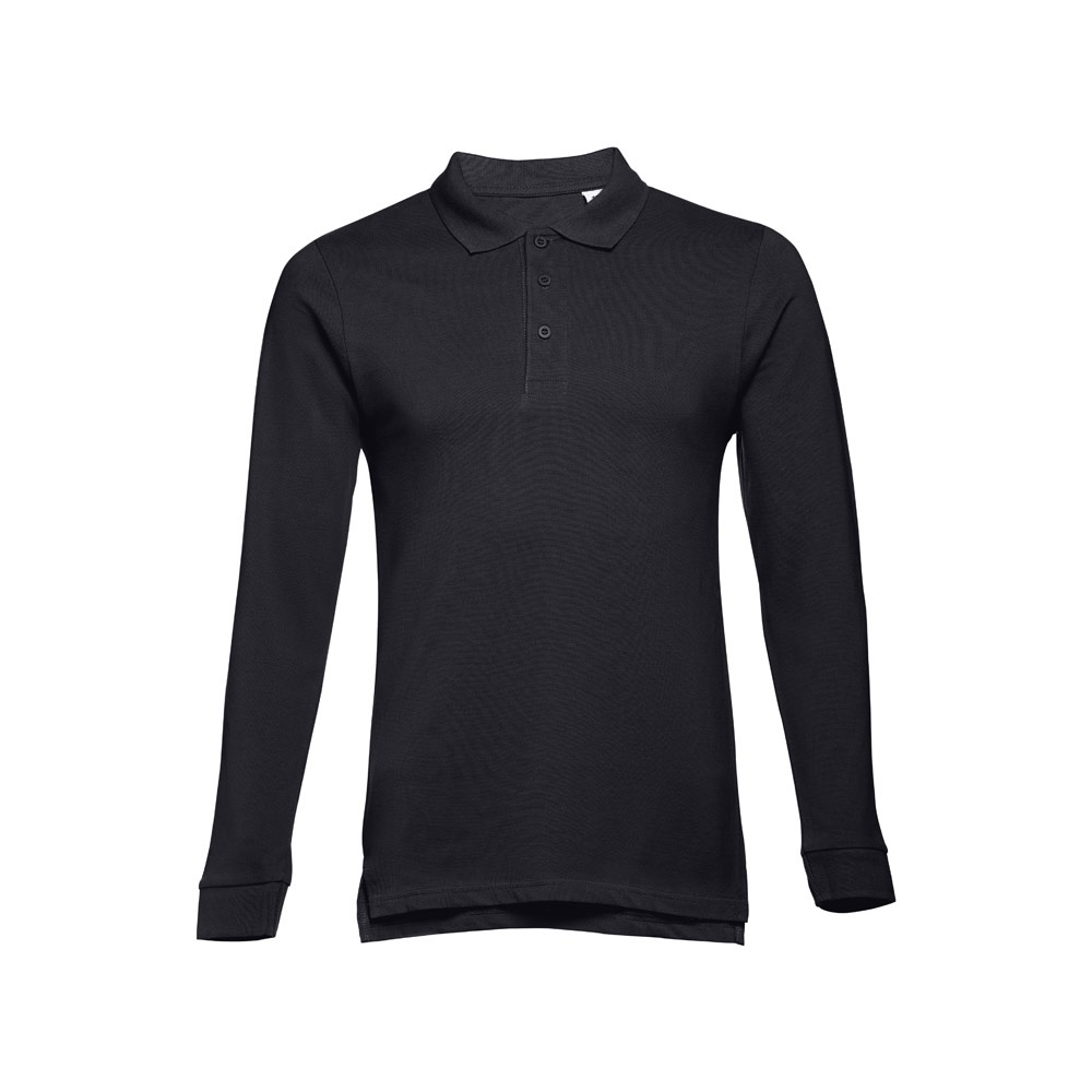THC BERN. Polo à manches longues en coton cardé pour hommes
