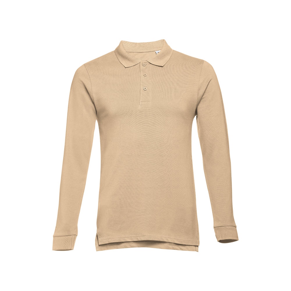THC BERN. Polo à manches longues en coton cardé pour hommes