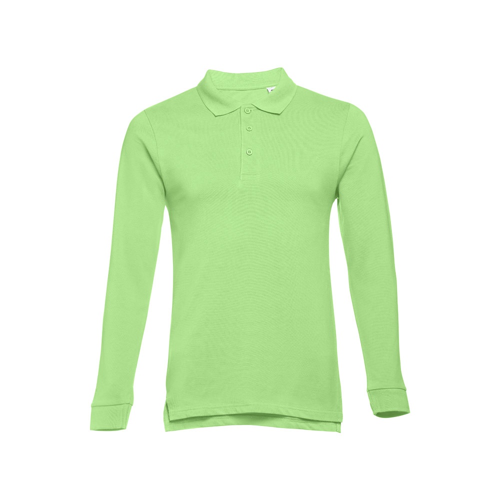 THC BERN. Polo à manches longues en coton cardé pour hommes