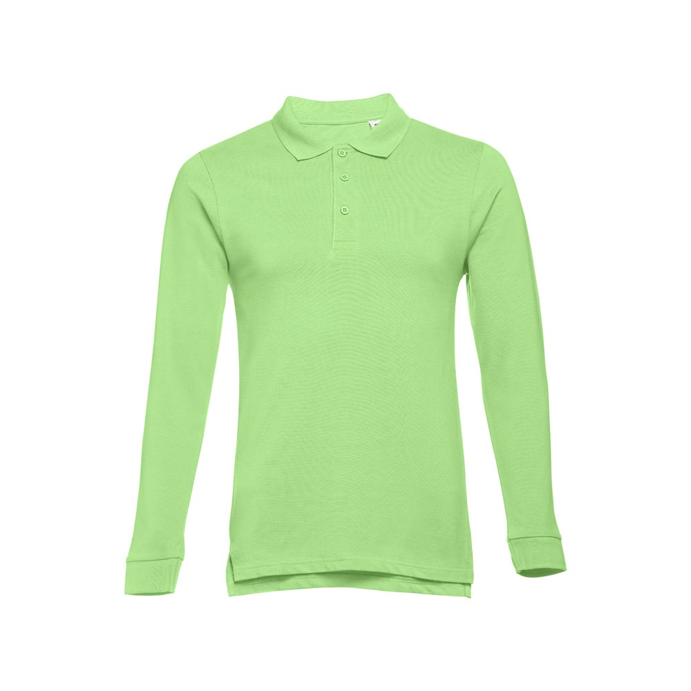 THC BERN. Polo de manga comprida para homem em algodão cardado