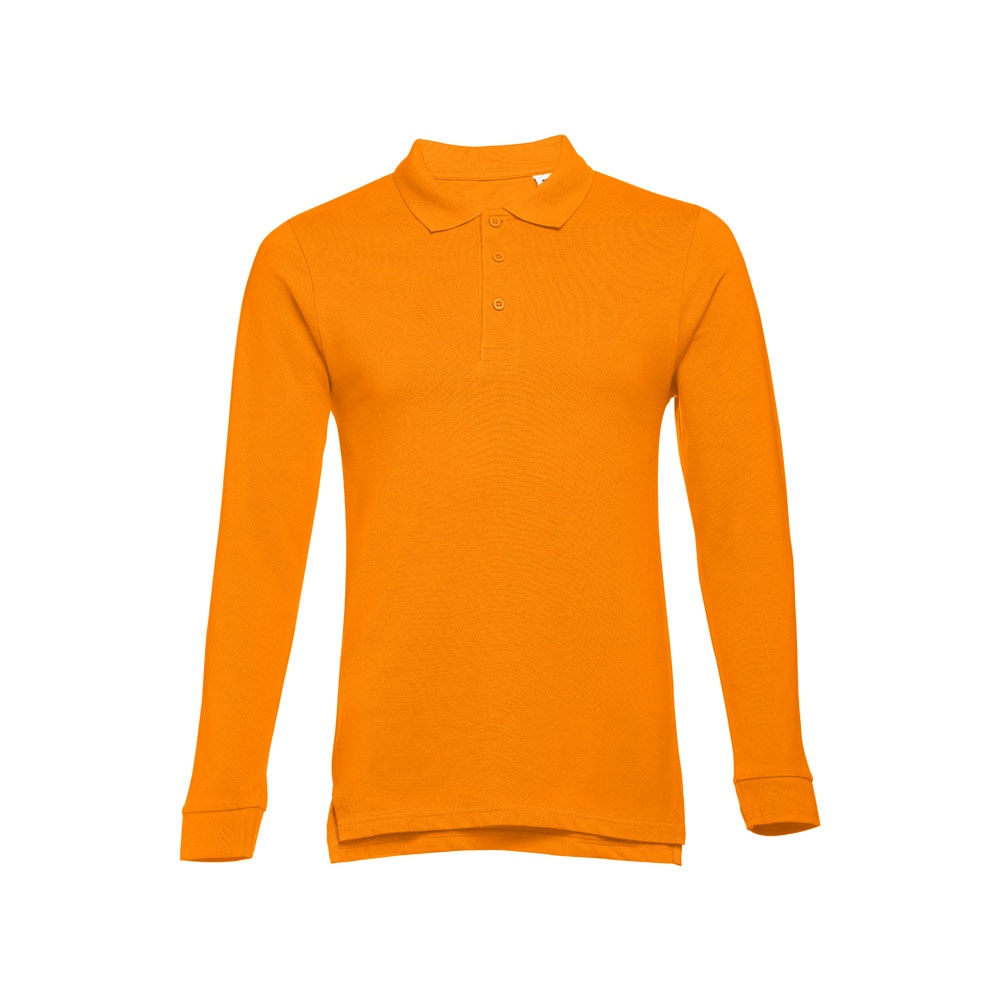 THC BERN. Polo de manga comprida para homem em algodão cardado