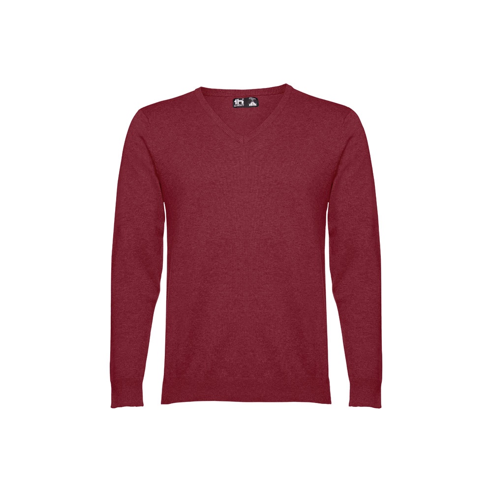 THC MILAN. Pullover com decote em" V" para homem em algodão e poliamida