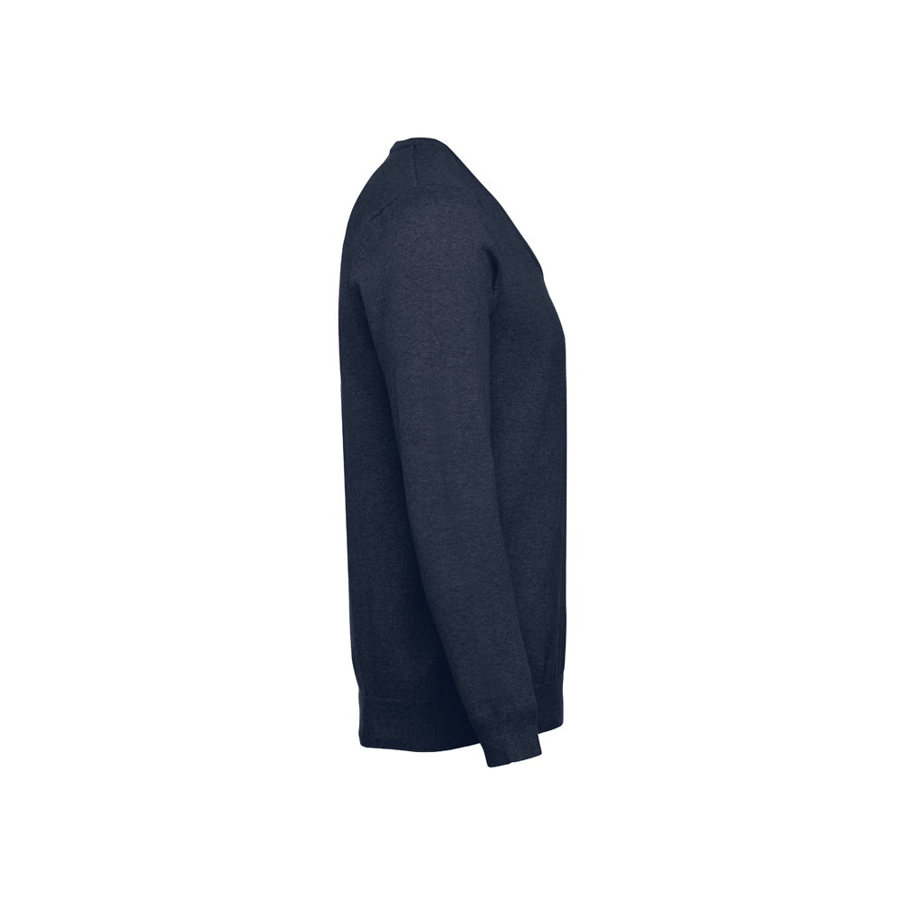 THC MILAN. Pull col V pour homme en coton et polyamide