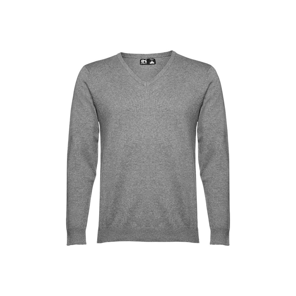 THC MILAN. Pullover com decote em" V" para homem em algodão e poliamida