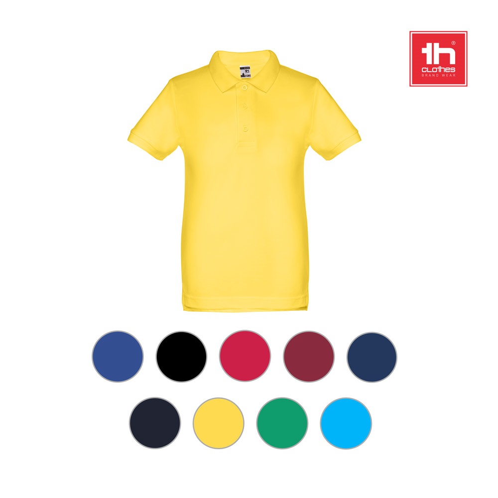 THC ADAM KIDS. Polo à manches courtes en coton pour enfants (unisexe)