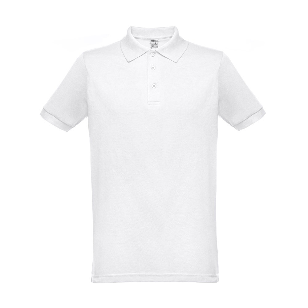 THC BERLIN WH. Polo de manga curta para homem. Cor branca