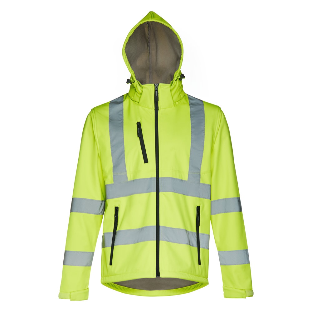 THC ZAGREB WORK. Veste softshell haute visibilité (unisexe)
