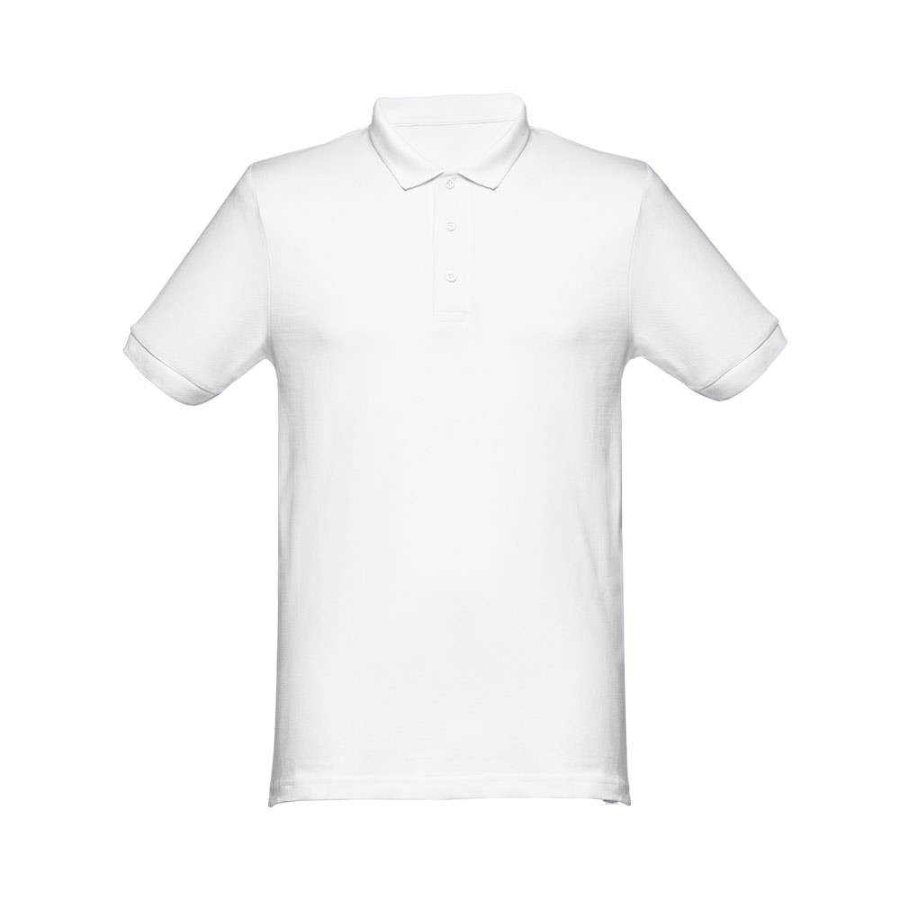 THC MONACO WH. Polo de manga curta para homem em algodão cardado