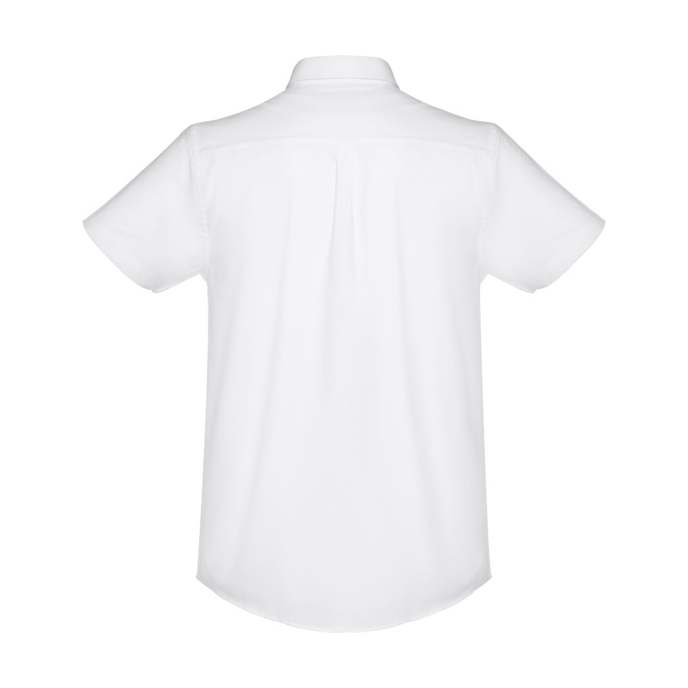 THC LONDON WH. Chemise oxford à manches courtes pour homme. Couleur blanche