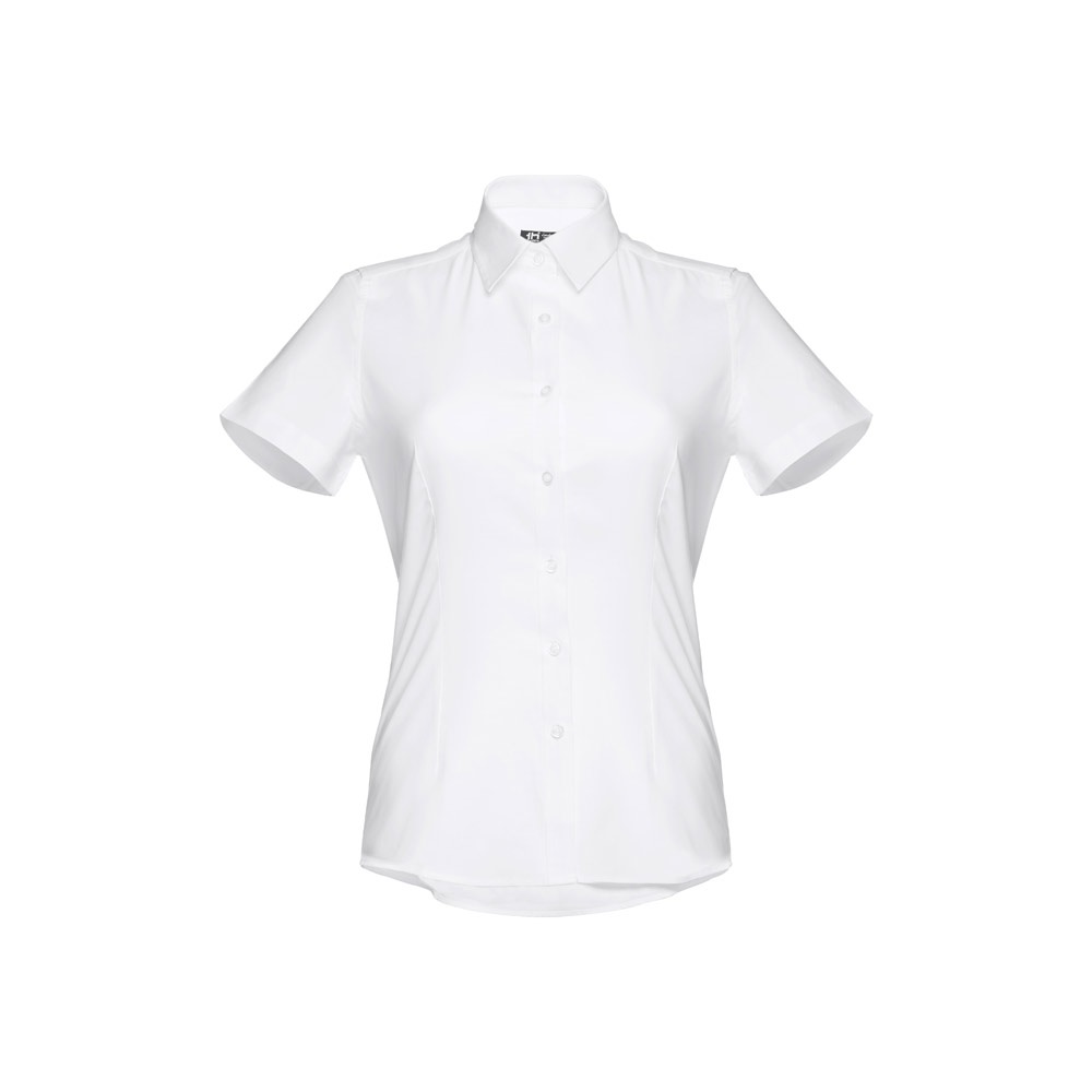 THC LONDON WOMEN WH. Chemise oxford à manches courtes pour femmes. Couleur blanche