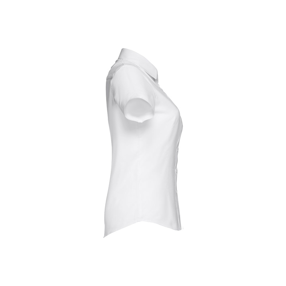 THC LONDON WOMEN WH. Chemise oxford à manches courtes pour femmes. Couleur blanche