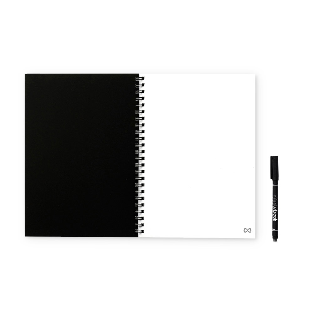 FLEXIBLE A4 INFINITEBOOK - FULL COLOUR. Bloc-notes A4 « Infinitebook » avec couverture souple, permettant une personnalisation « Full Colour » sur la couverture et au dos