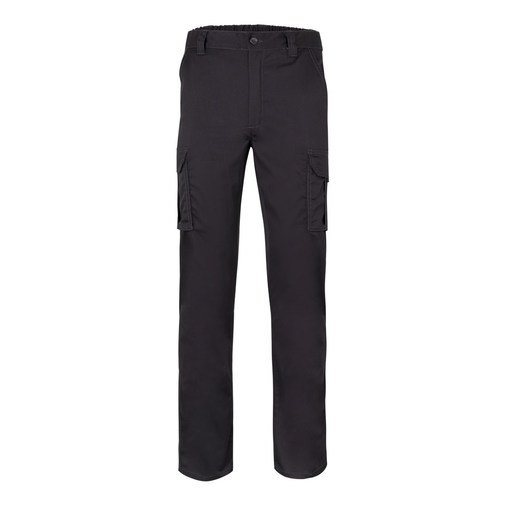 VL LUGH. Calças stretch multibolsos (240g/m²) em algodão (46%), EME (38%) e poliéster (16%)