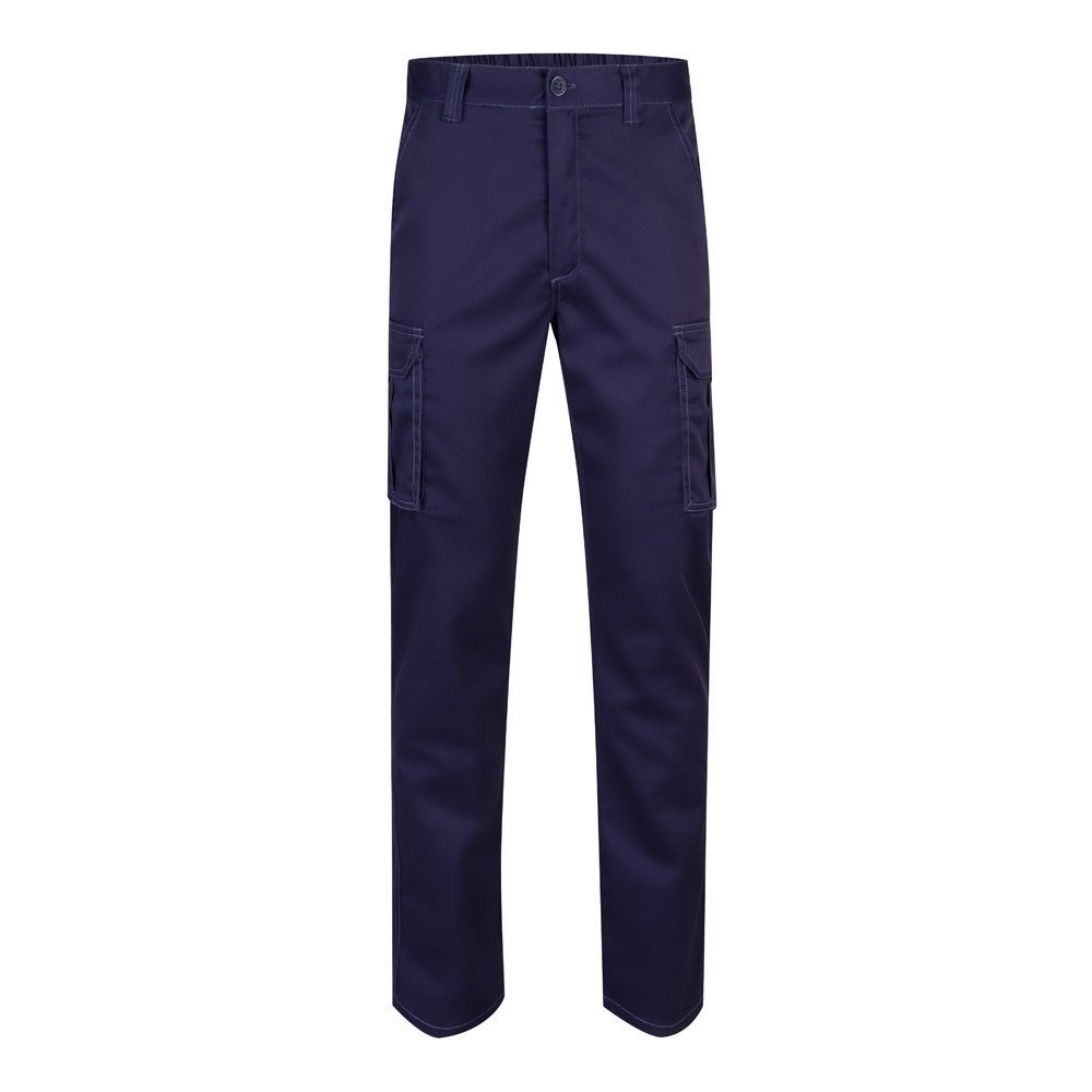 VL LUGH. Calças stretch multibolsos (240g/m²) em algodão (46%), EME (38%) e poliéster (16%)