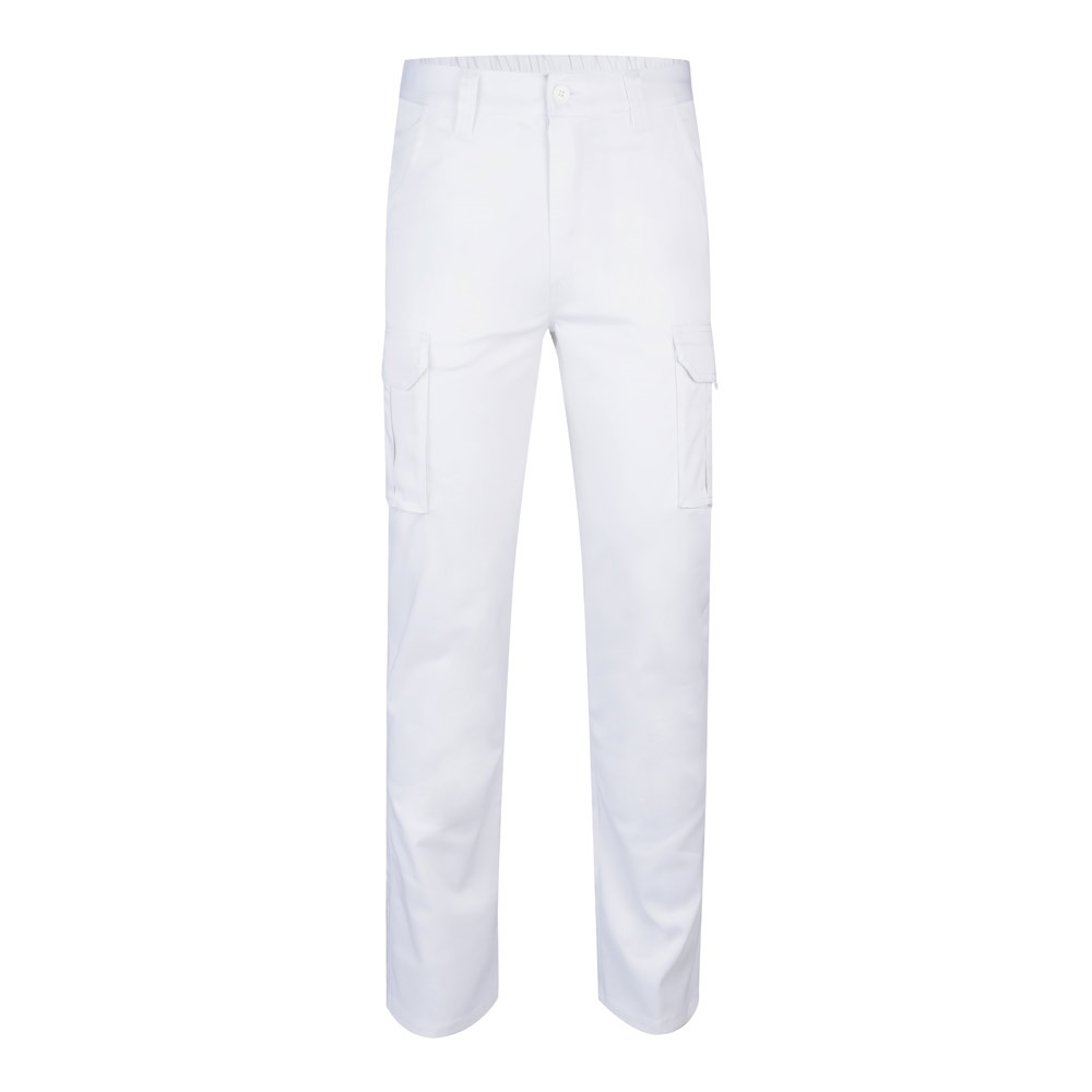VL LUGH. Calças stretch multibolsos (240g/m²) em algodão (46%), EME (38%) e poliéster (16%)