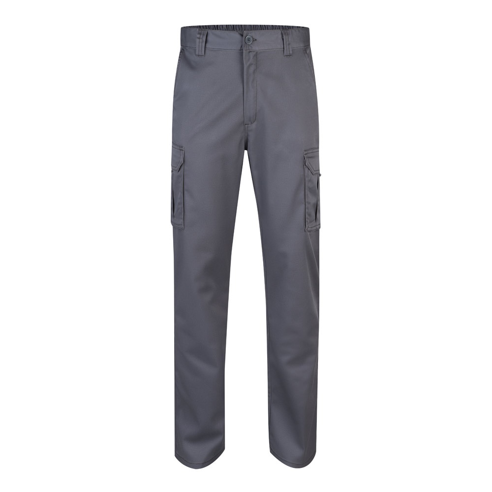 VL LUGH. Calças stretch multibolsos (240g/m²) em algodão (46%), EME (38%) e poliéster (16%)