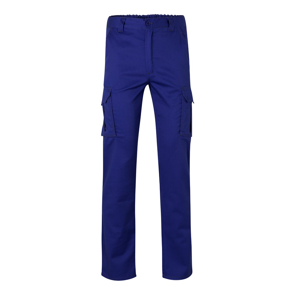 VL LUGH. Calças stretch multibolsos (240g/m²) em algodão (46%), EME (38%) e poliéster (16%)