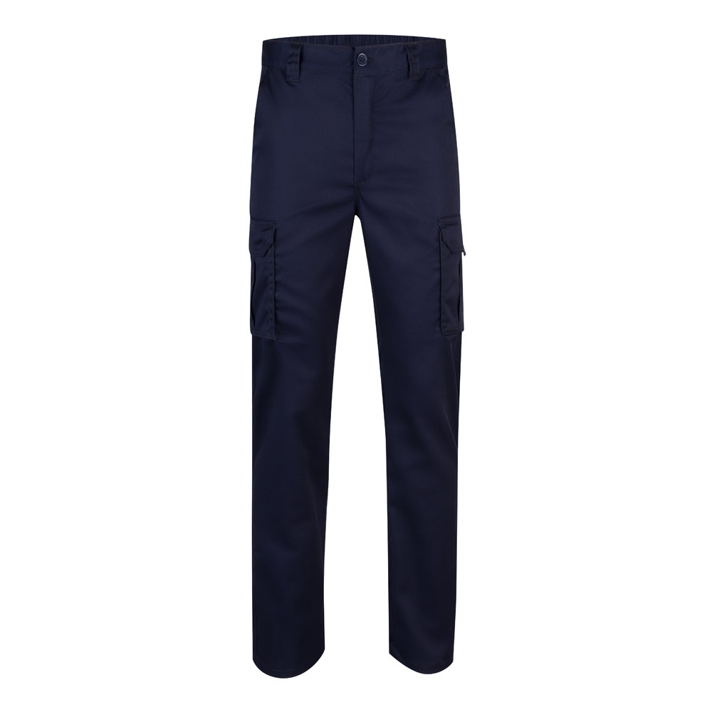 VL LUGH. Calças stretch multibolsos (240g/m²) em algodão (46%), EME (38%) e poliéster (16%)