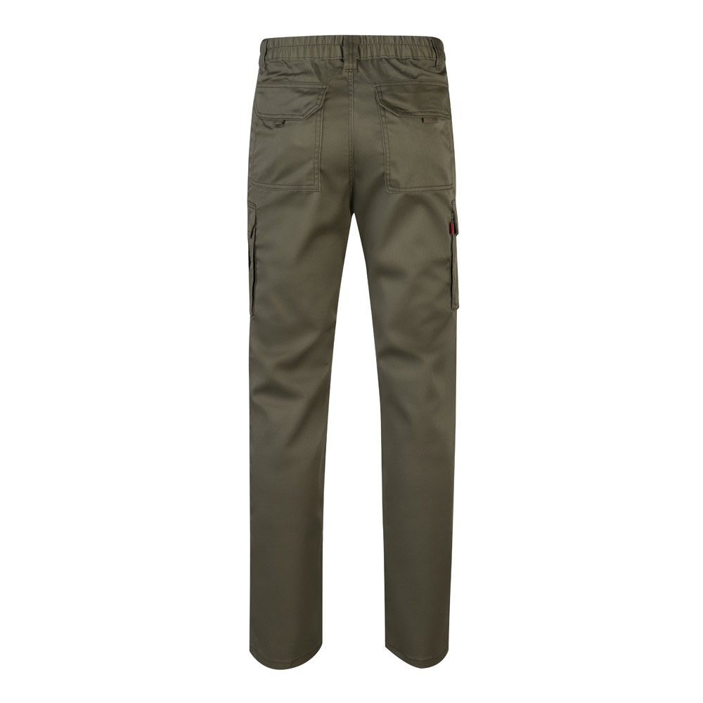 VL LUGH. Pantalon stretch, multipoches (240g/m²) en coton (46%), EME (38%) et polyester (16%)
