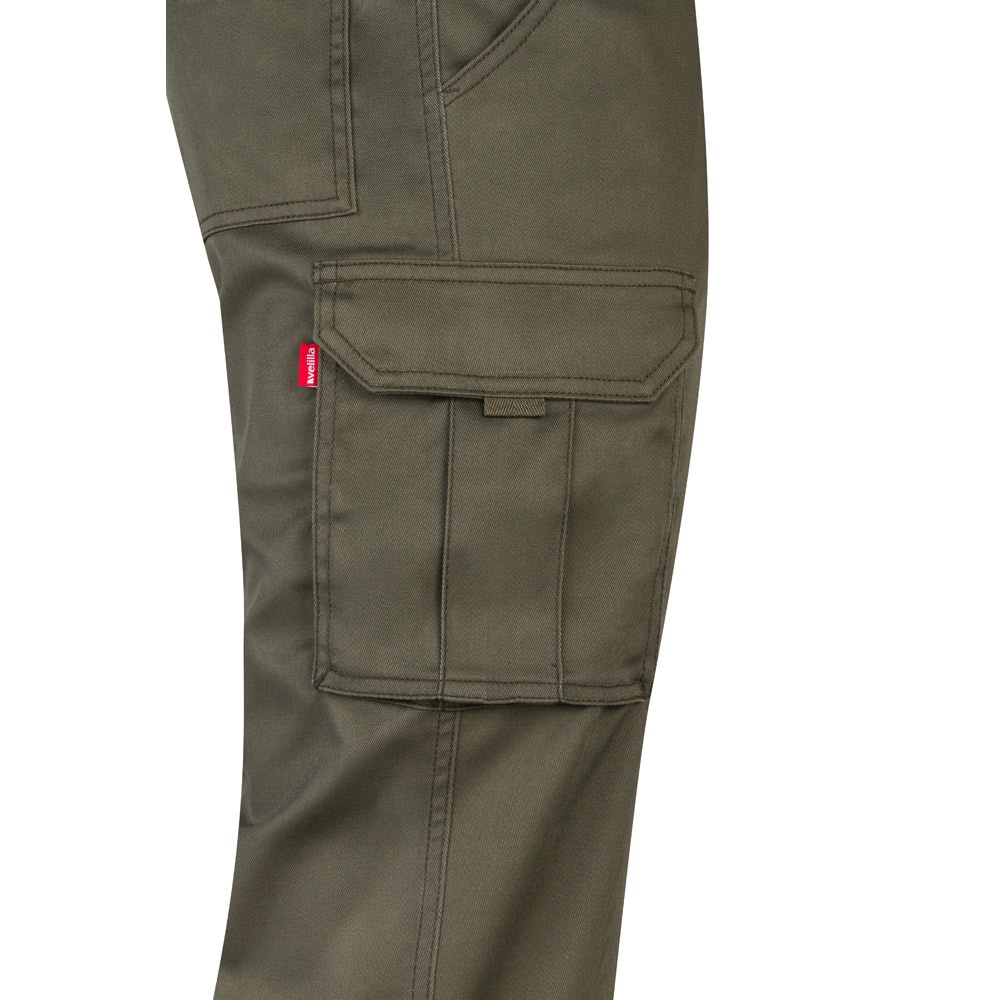 VL LUGH. Pantalon stretch, multipoches (240g/m²) en coton (46%), EME (38%) et polyester (16%)
