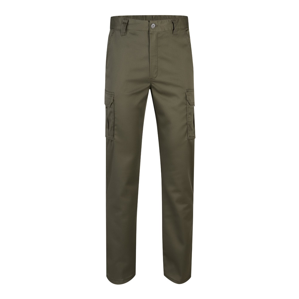 VL LUGH. Calças stretch multibolsos (240g/m²) em algodão (46%), EME (38%) e poliéster (16%)