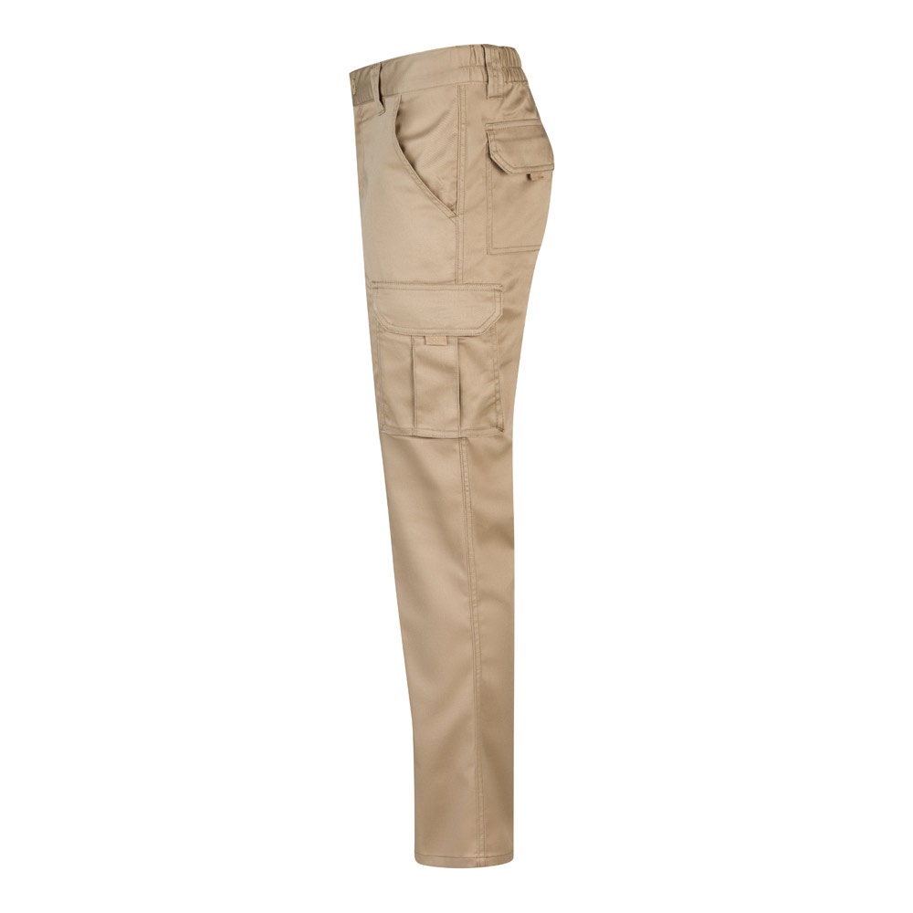 VL LUGH. Pantalon stretch, multipoches (240g/m²) en coton (46%), EME (38%) et polyester (16%)