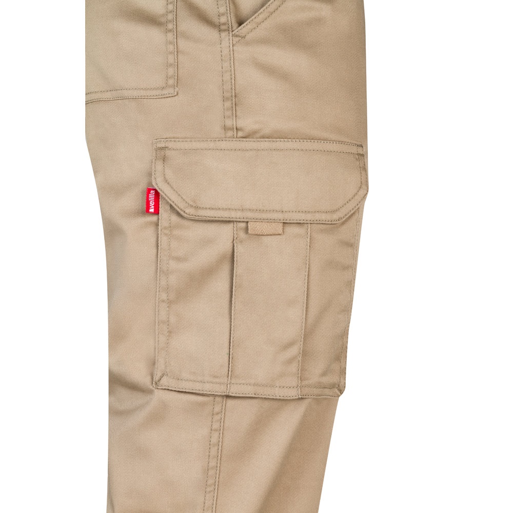 VL LUGH. Pantalon stretch, multipoches (240g/m²) en coton (46%), EME (38%) et polyester (16%)