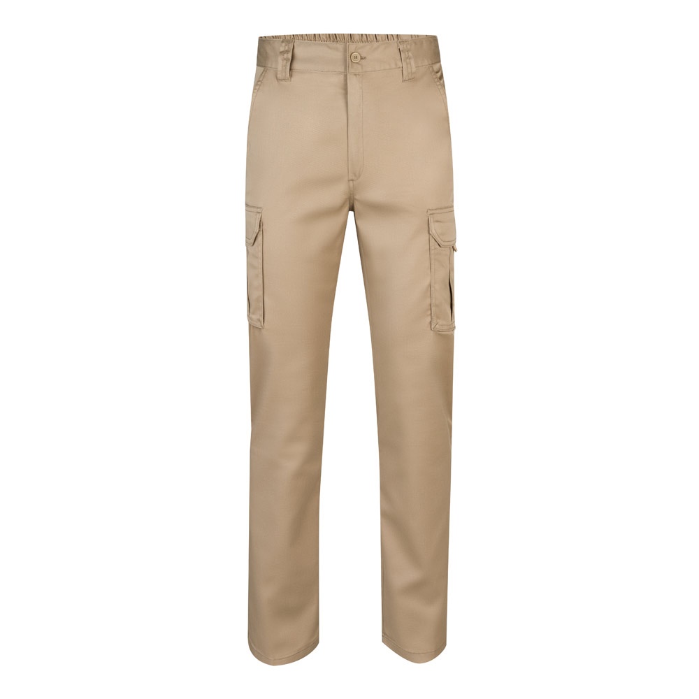 VL LUGH. Calças stretch multibolsos (240g/m²) em algodão (46%), EME (38%) e poliéster (16%)
