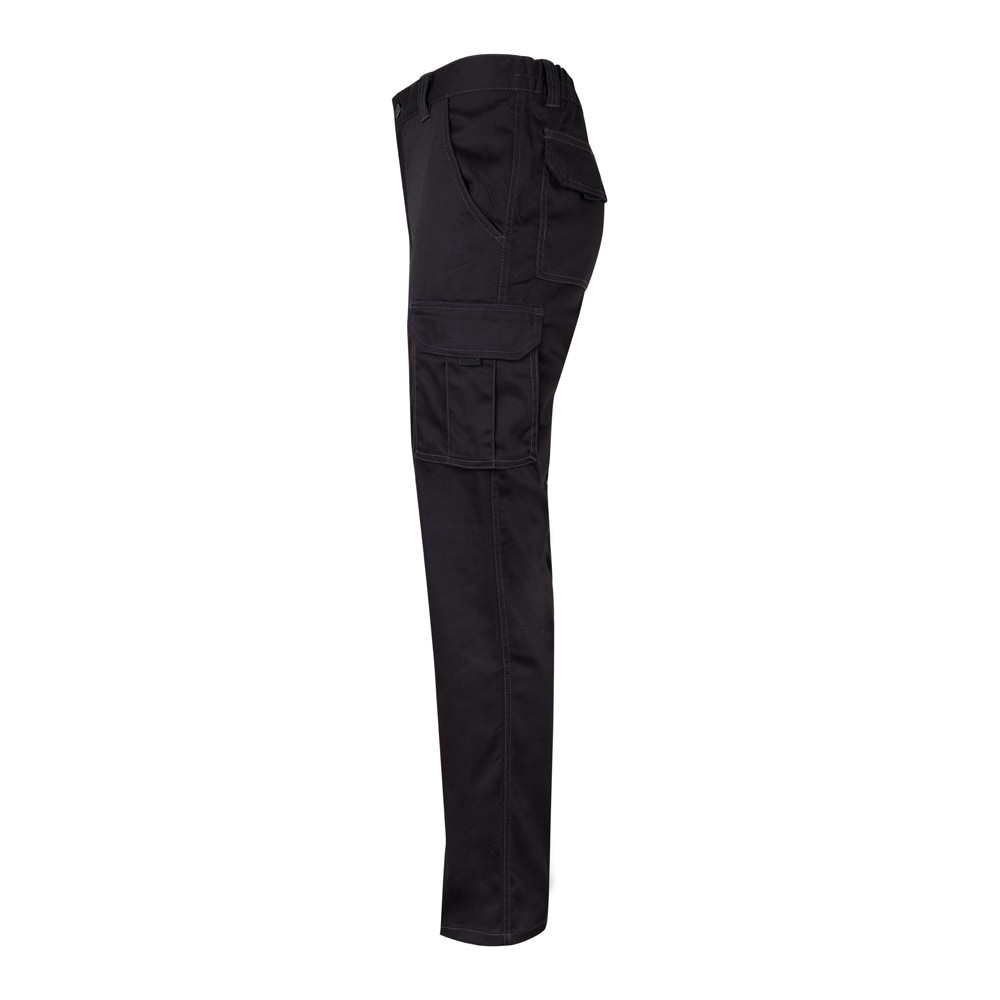 VL PAN. Pantalon stretch, multipoches (290g/m²), en coton (46%), EME (38%) et polyester (16%)