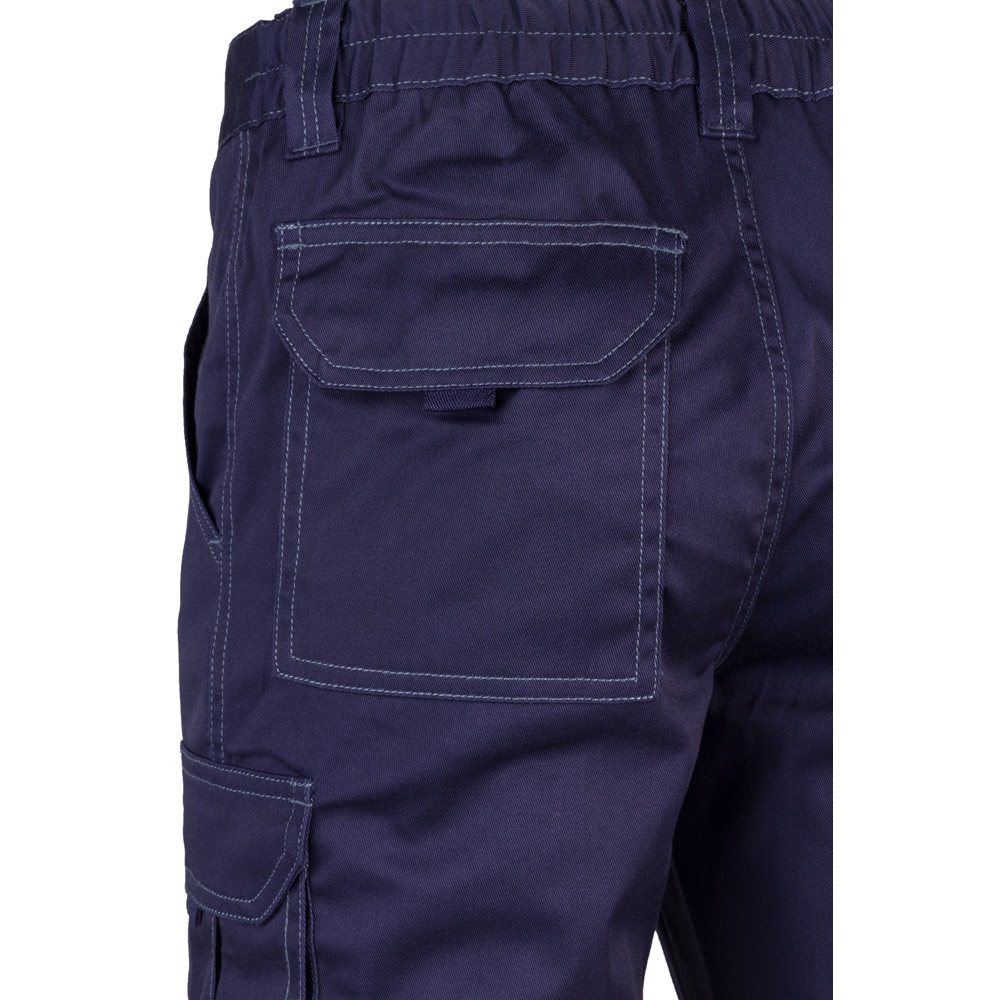 VL PAN. Pantalon stretch, multipoches (290g/m²), en coton (46%), EME (38%) et polyester (16%)