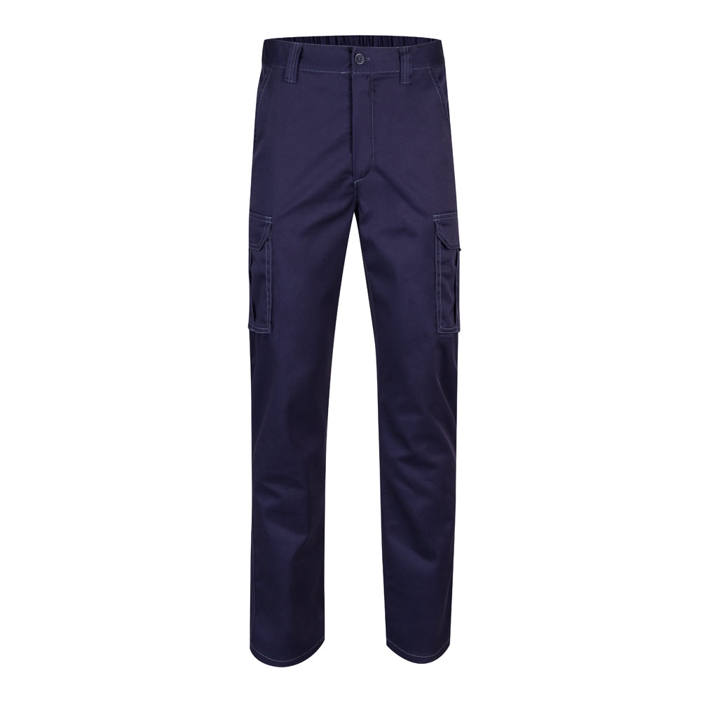 VL PAN. Calças stretch multibolsos (290g/m²), em algodão (46%), EME (38%) e poliéster (16%)