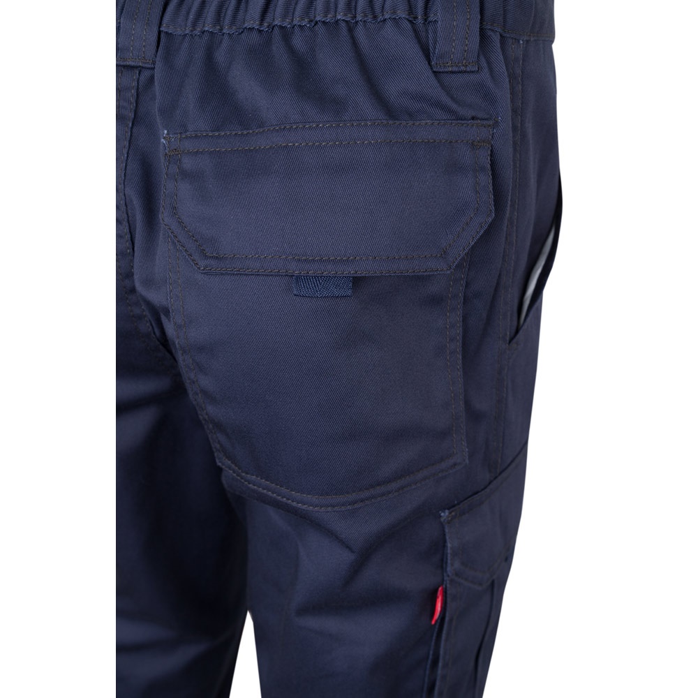 VL PAN. Pantalon stretch, multipoches (290g/m²), en coton (46%), EME (38%) et polyester (16%)
