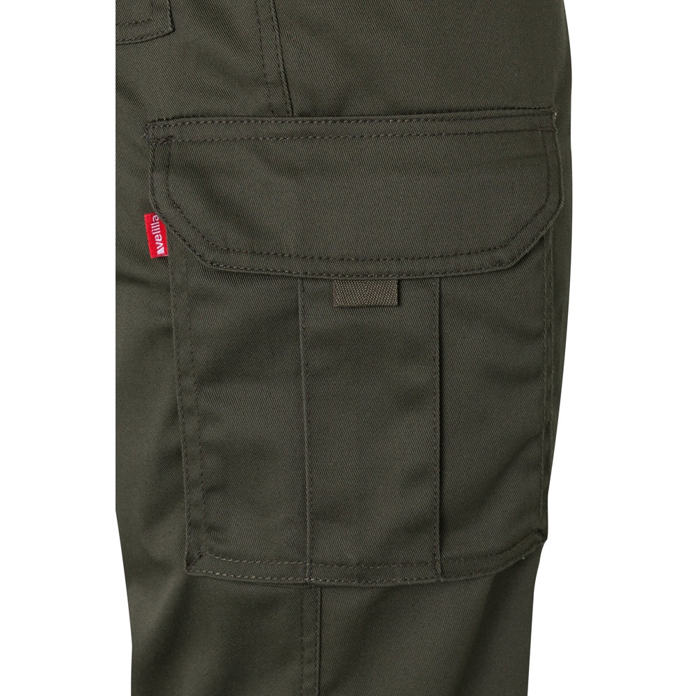 VL PAN. Pantalon stretch, multipoches (290g/m²), en coton (46%), EME (38%) et polyester (16%)