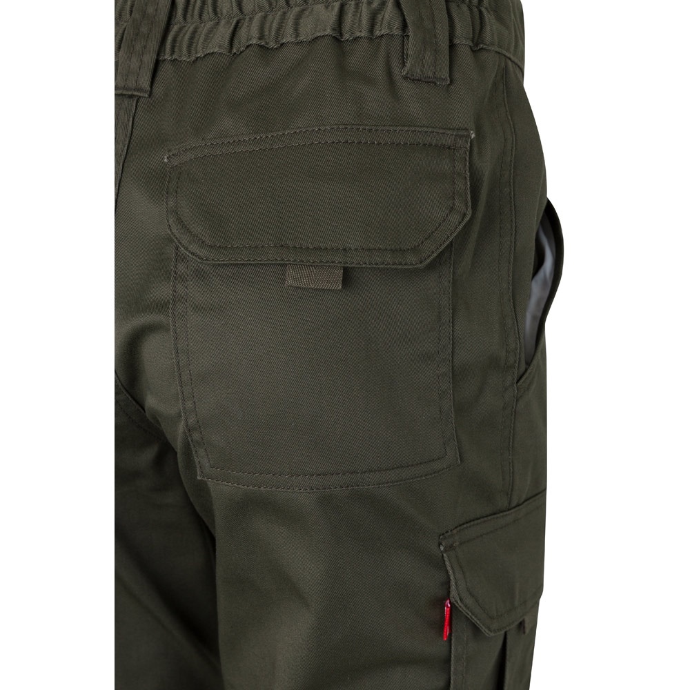 VL PAN. Pantalon stretch, multipoches (290g/m²), en coton (46%), EME (38%) et polyester (16%)