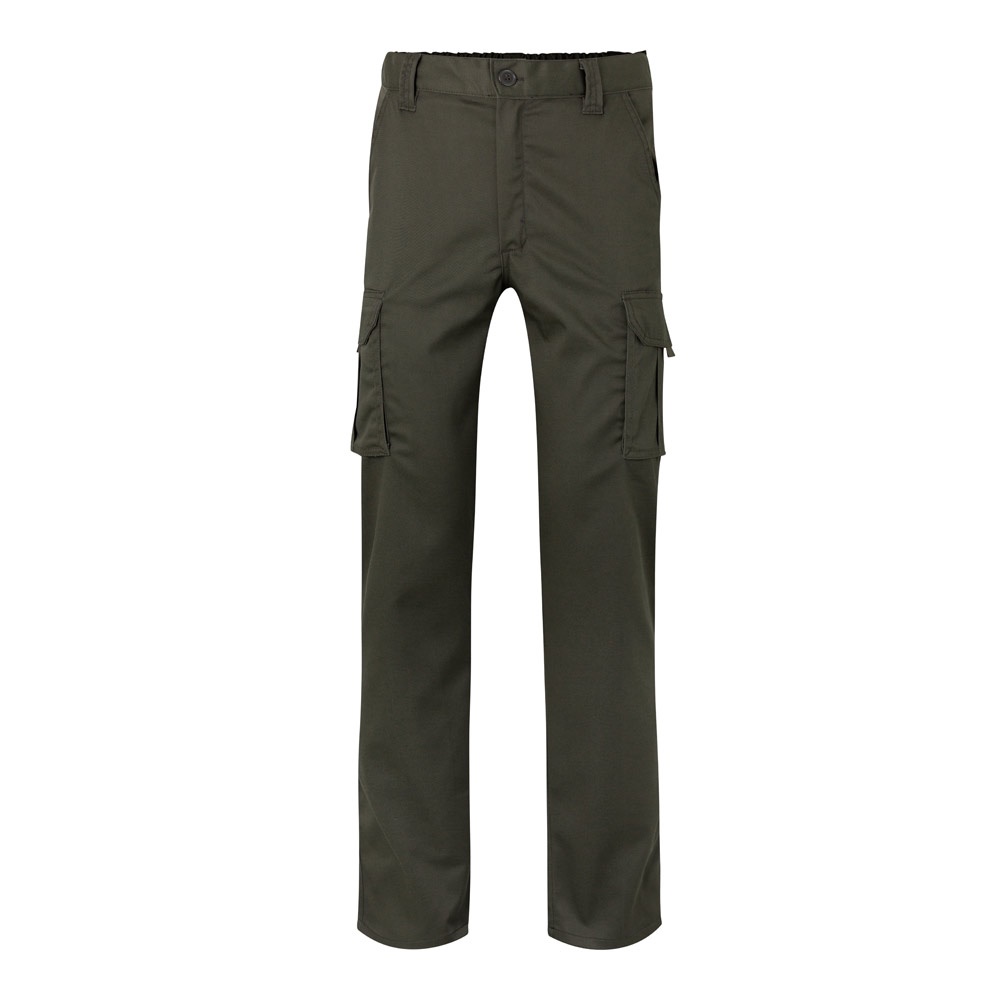 VL PAN. Calças stretch multibolsos (290g/m²), em algodão (46%), EME (38%) e poliéster (16%)
