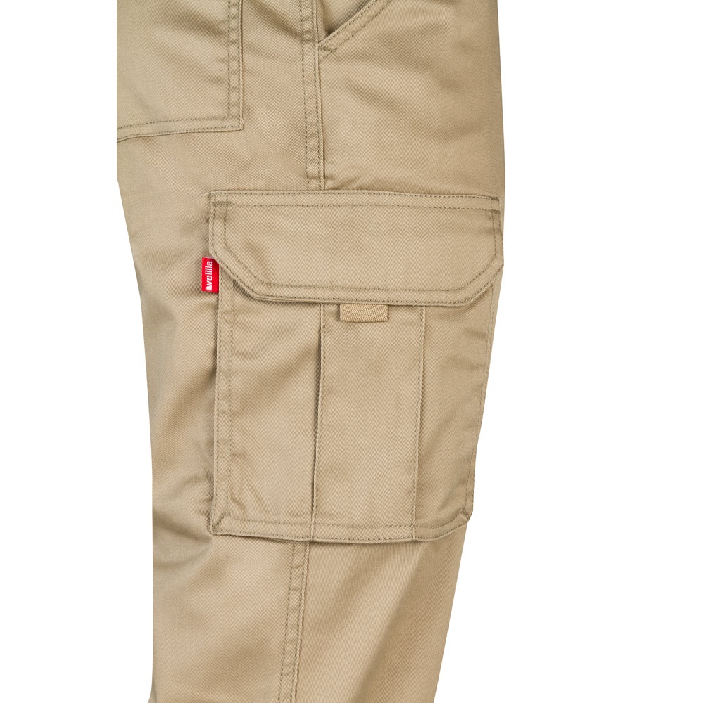 VL PAN. Pantalon stretch, multipoches (290g/m²), en coton (46%), EME (38%) et polyester (16%)
