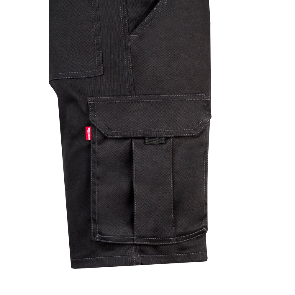 VL HEBE. Bermuda stretch, multipoches (240g/m²), en coton (46%), EME (38%) et polyester (16%)