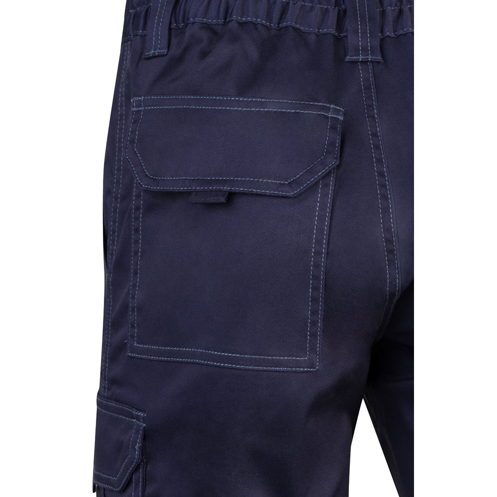 VL HEBE. Bermuda stretch, multipoches (240g/m²), en coton (46%), EME (38%) et polyester (16%)