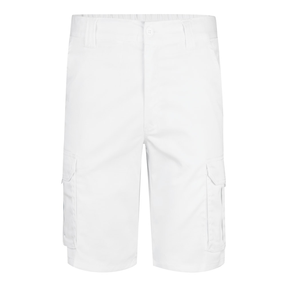 VL HEBE. Bermudas stretch multibolsos (240g/m²), em algodão (46%), EME (38%) e poliéster (16%)