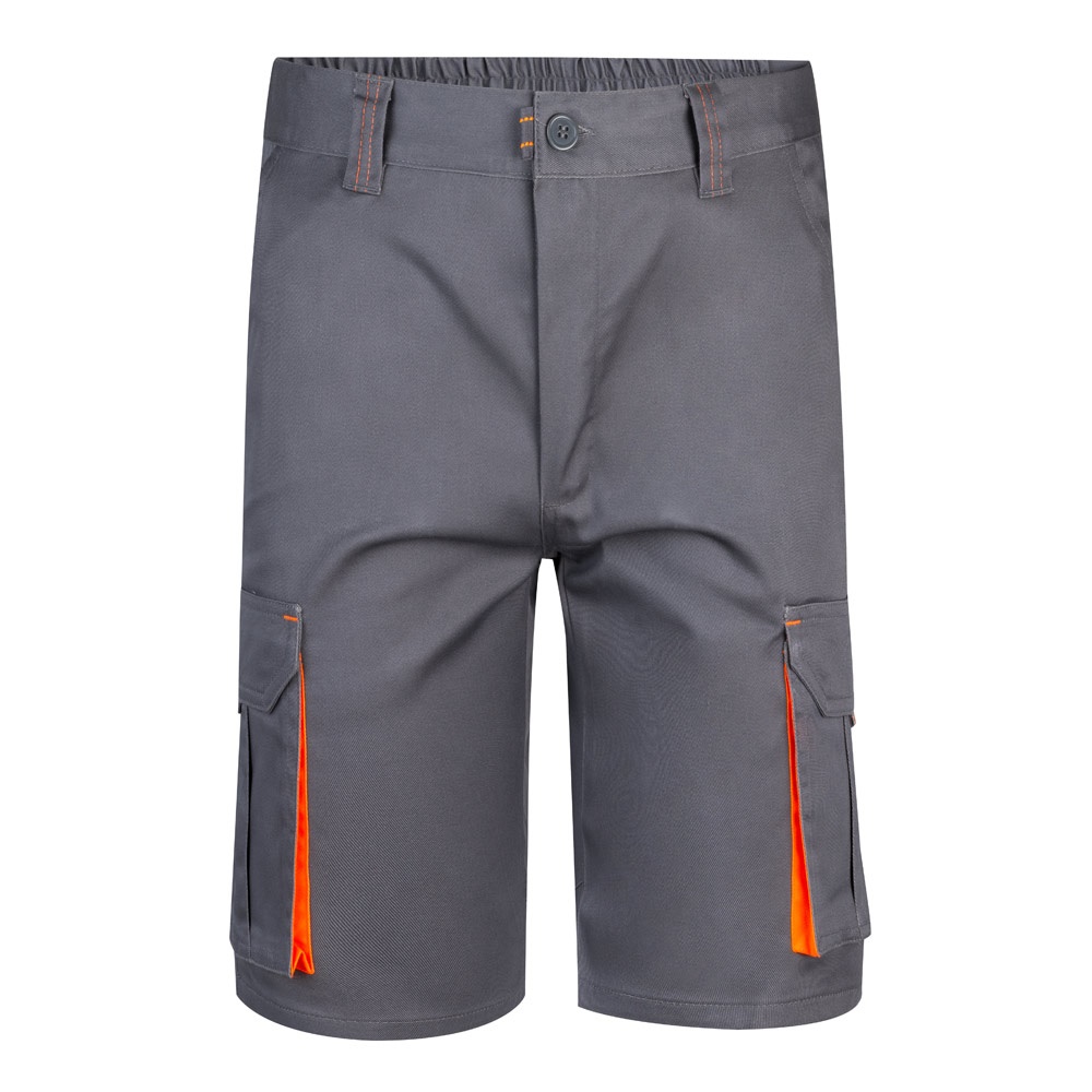 VL HEMERA. Bermudas stretch bicolor multibolsos (240g/m²), em algodão (46%), EME (38%) e poliéster (16%)