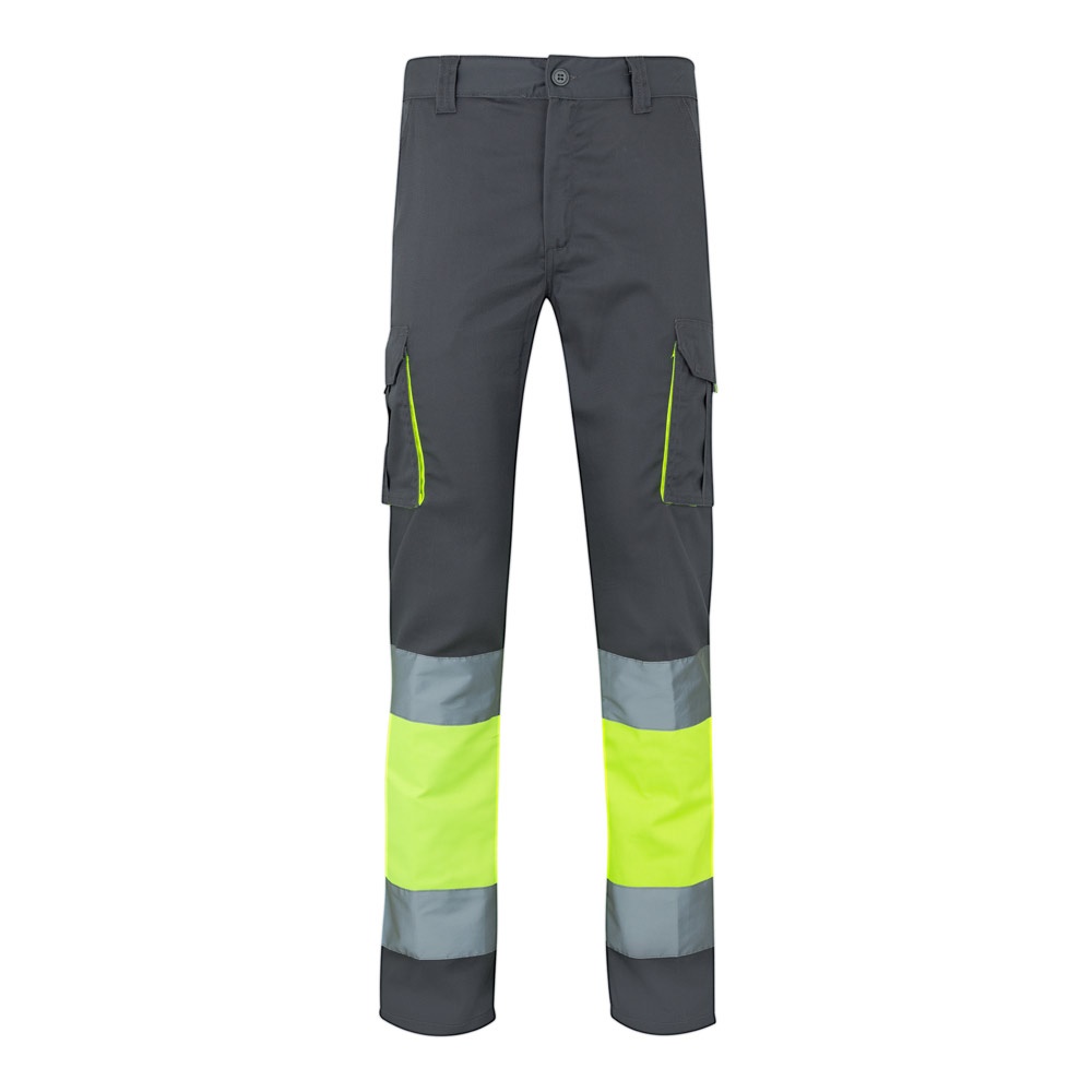 VL ZEUS LARGE. Calças stretch bicolor multibolsos (240g/m²), em algodão (46%), EME (38%) e poliéster (16%)